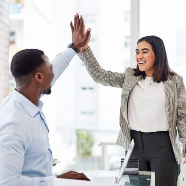 association professionals high-fiving